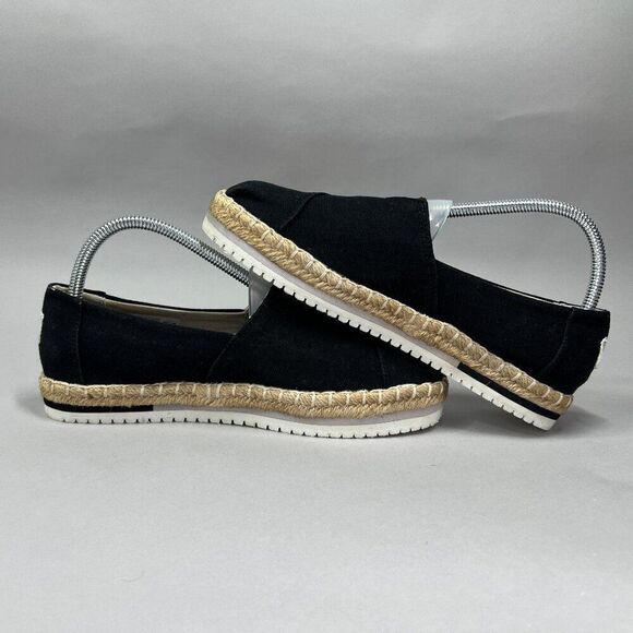 Toms Women's Size 8 Alpargata Platform Espadrille Black Canvas Flats - Picture 7 of 12